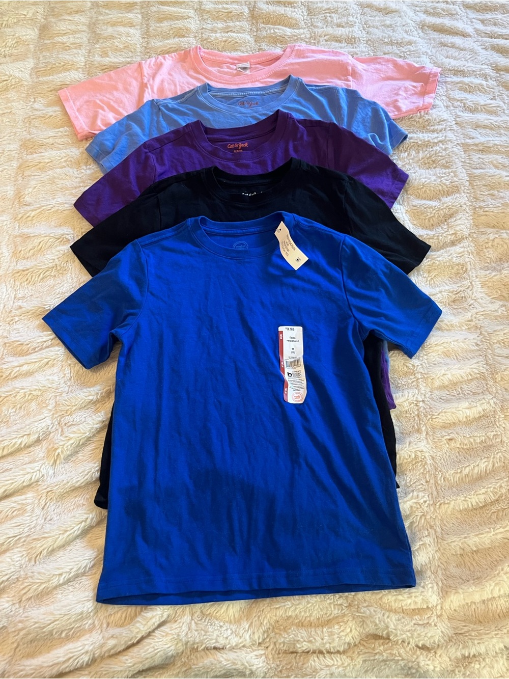 5 Cat & Jack Wonder Nation & Fruit of the Loom Short-Sleeve T-Shirts Boys Medium